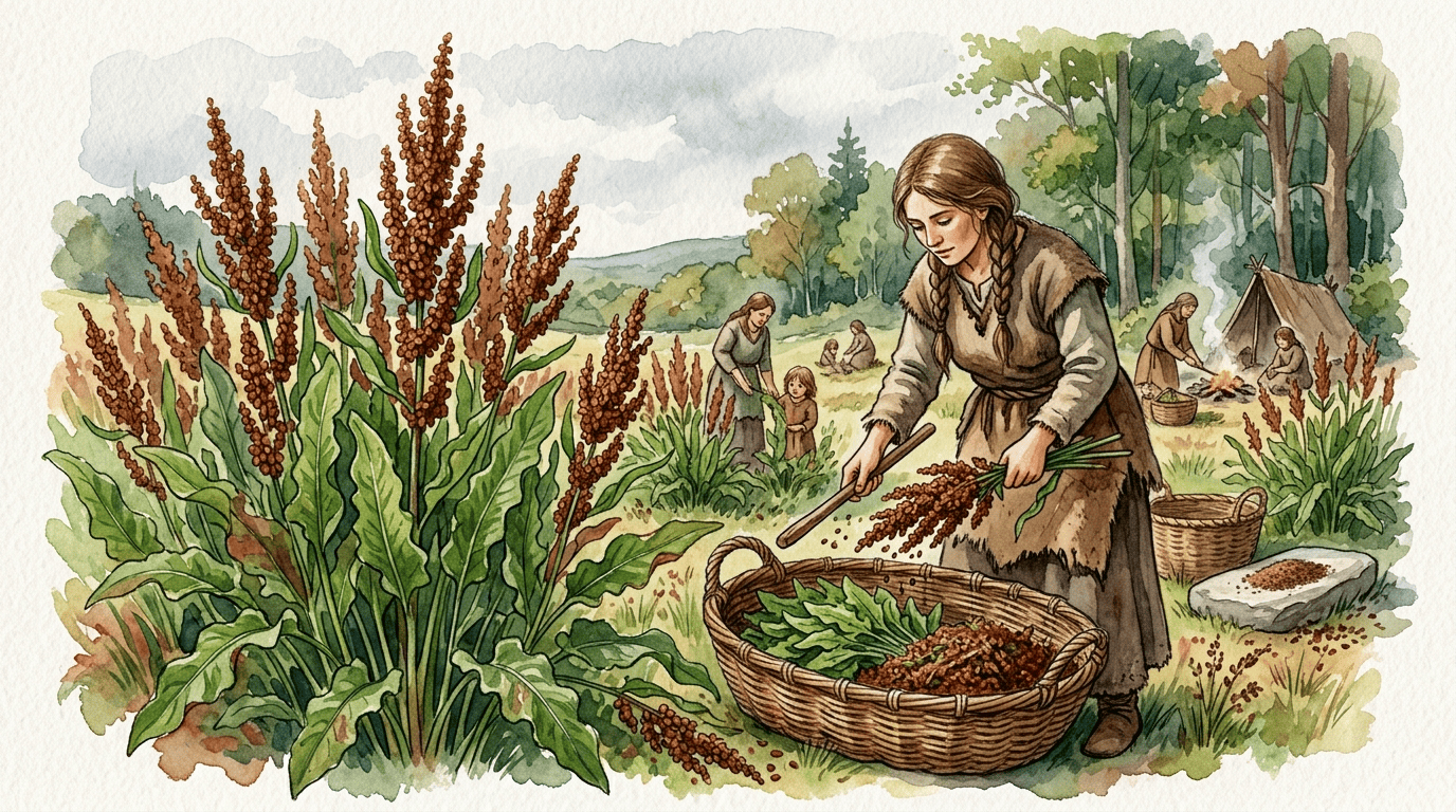 Scena storica illustrata per Romice crespo