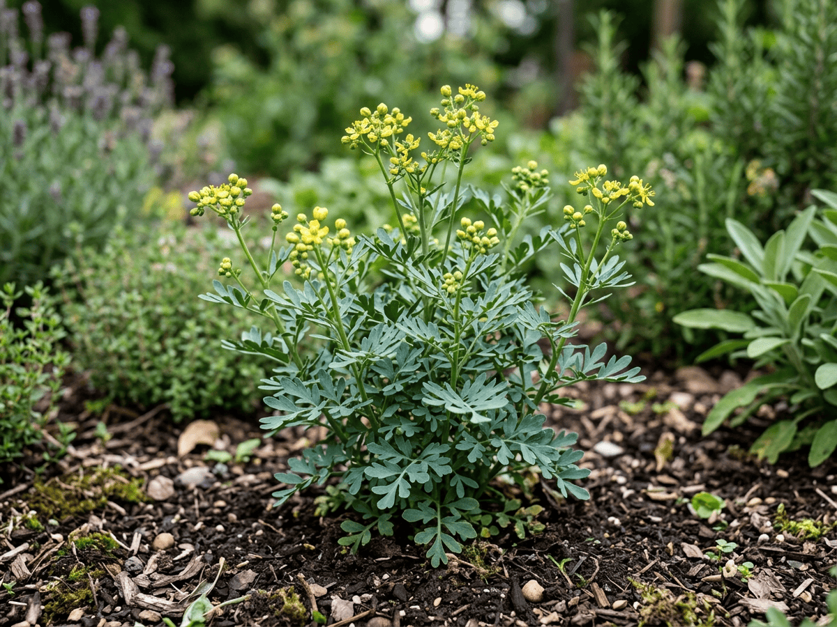 Rue officinale (Ruta graveolens), plante entière