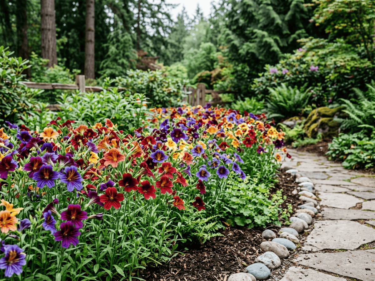 Salpiglossis dans un jardin