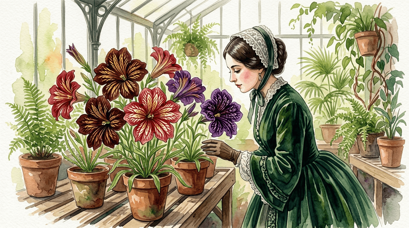 Scène historique illustrée pour Salpiglossis