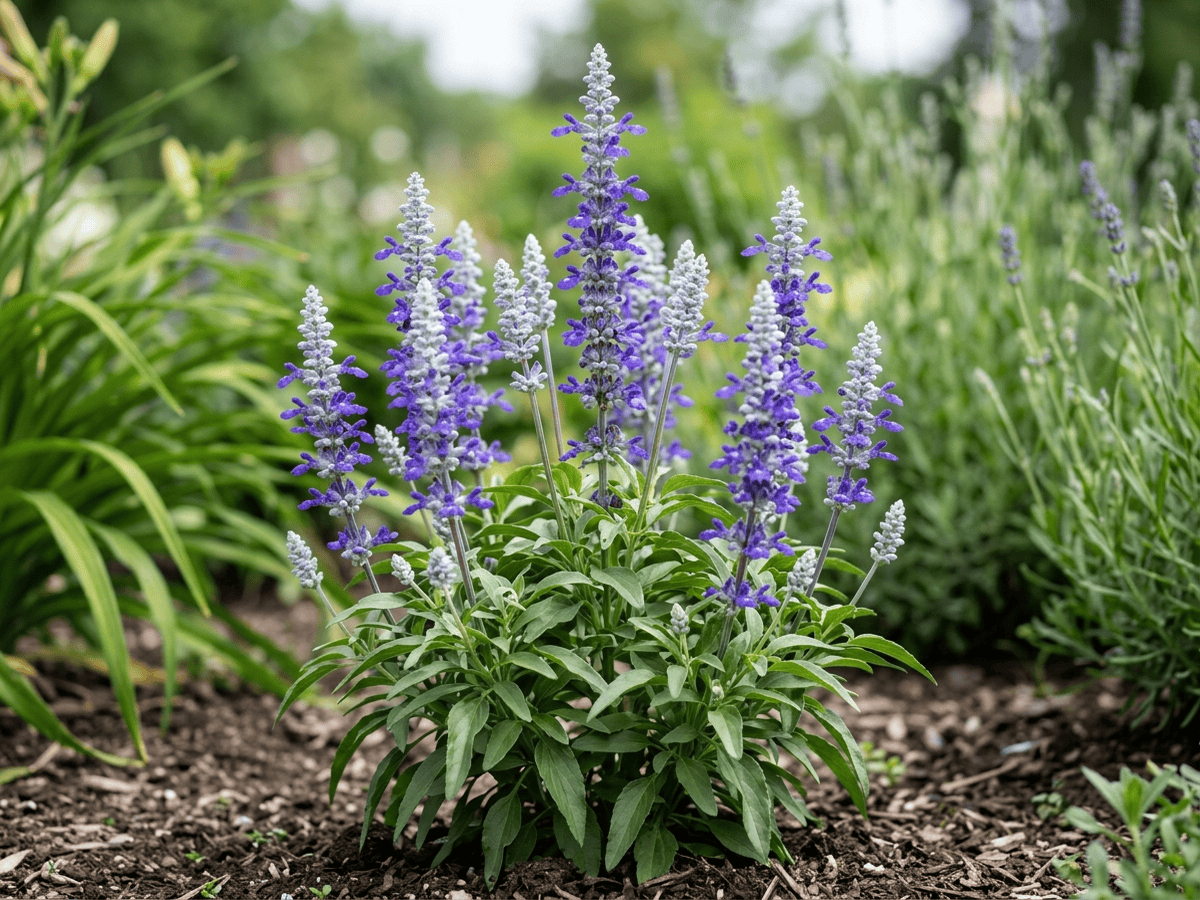 Mealy Blue Sage (Salvia farinacea), whole plant