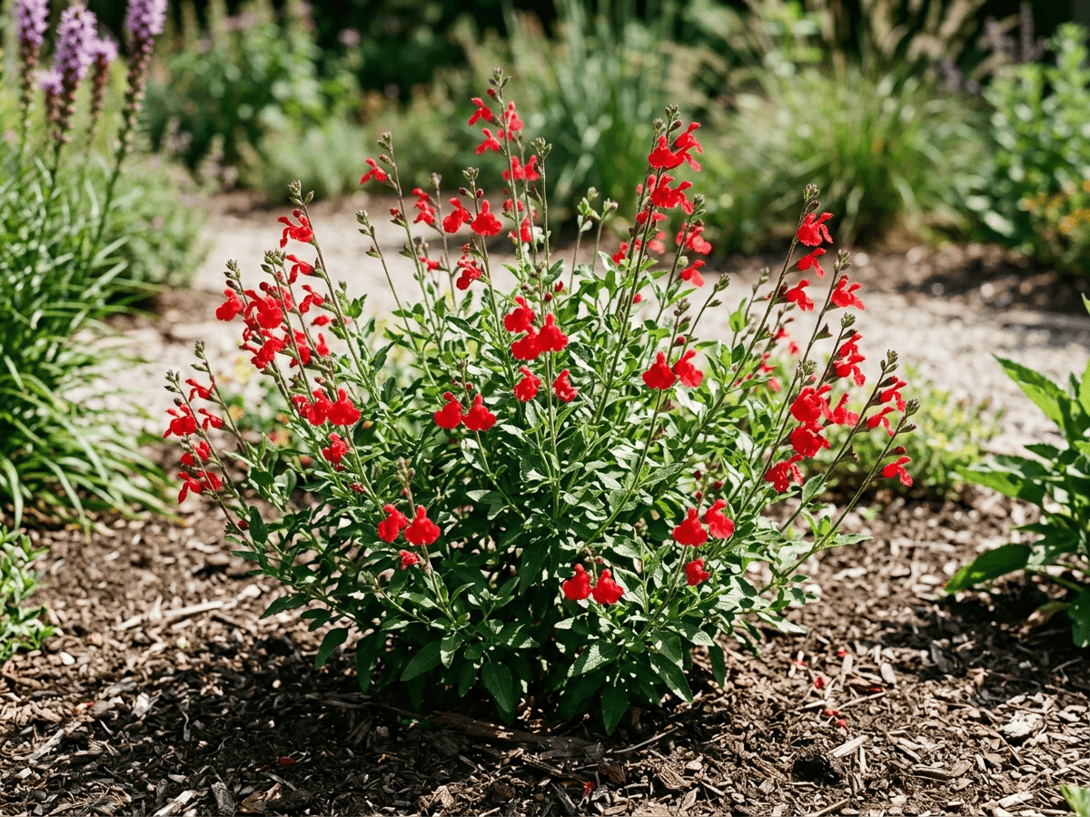 가을 세이지(Salvia greggii) 전체 모습