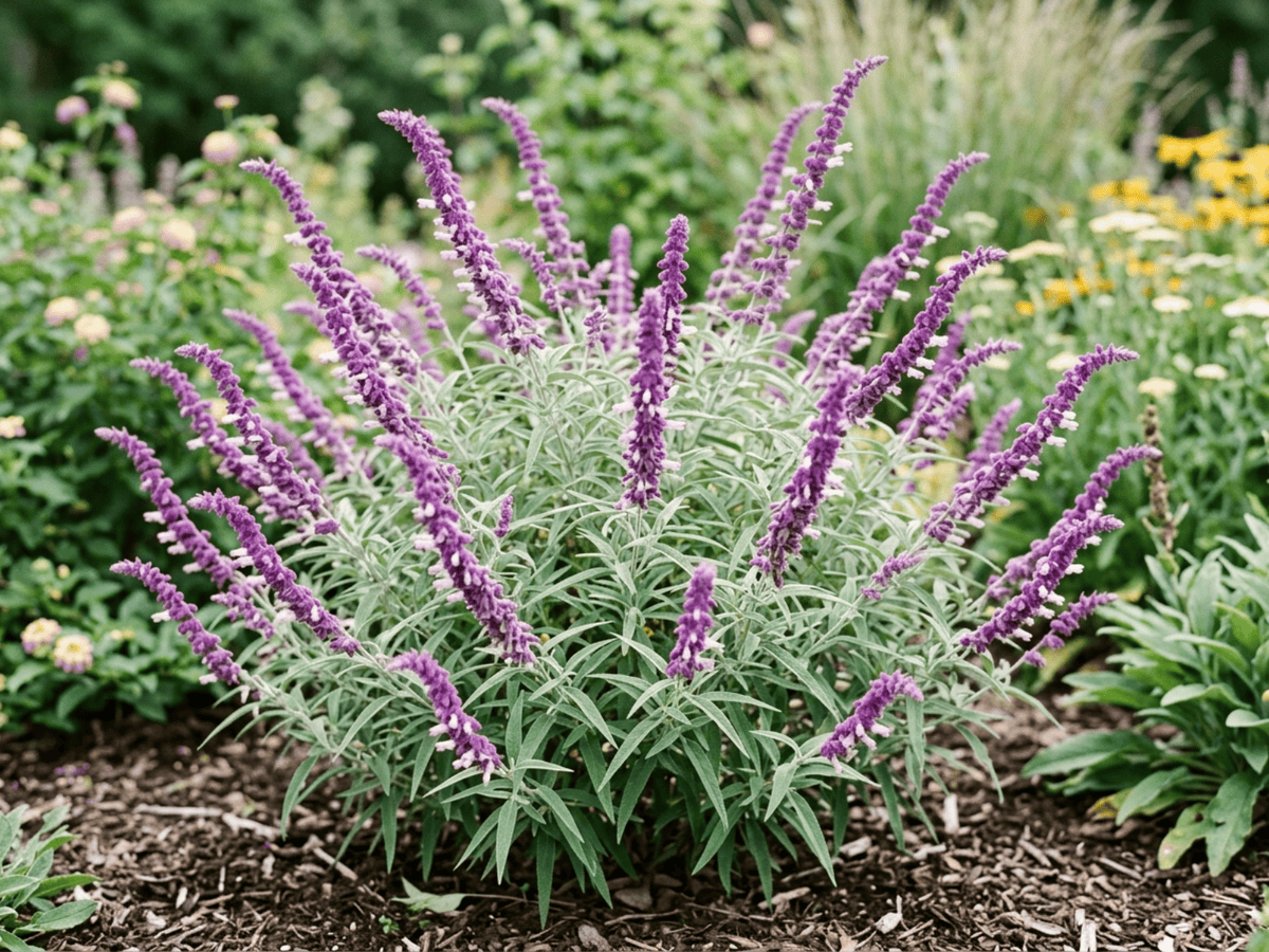 Terciopelo (Salvia leucantha), planta completa