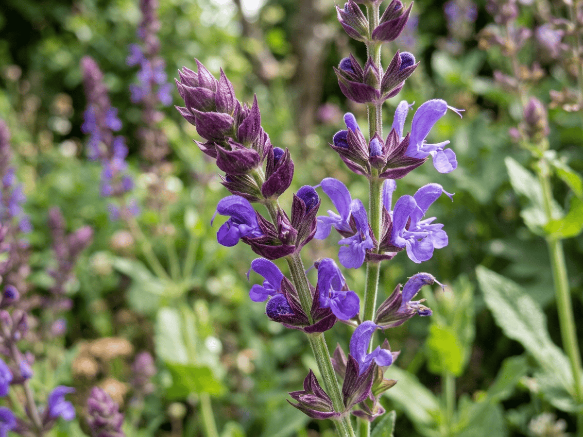 Salvia dei boschi — aspetto stagionale