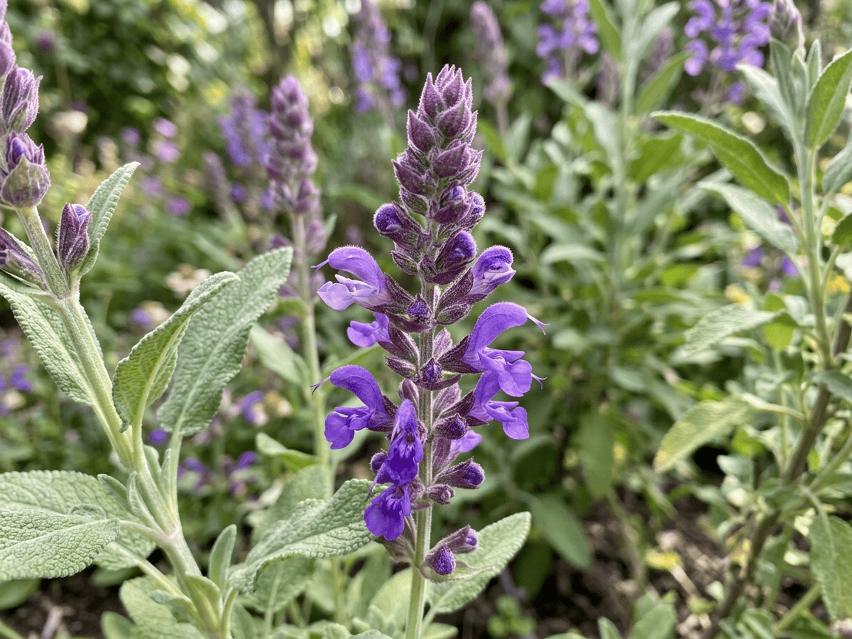 Salvia comune — aspetto stagionale