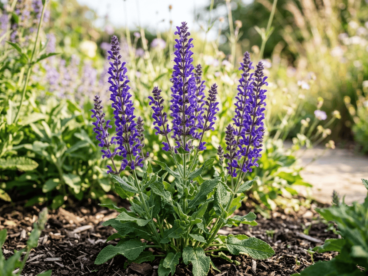 Meadow Sage (Salvia pratensis), whole plant