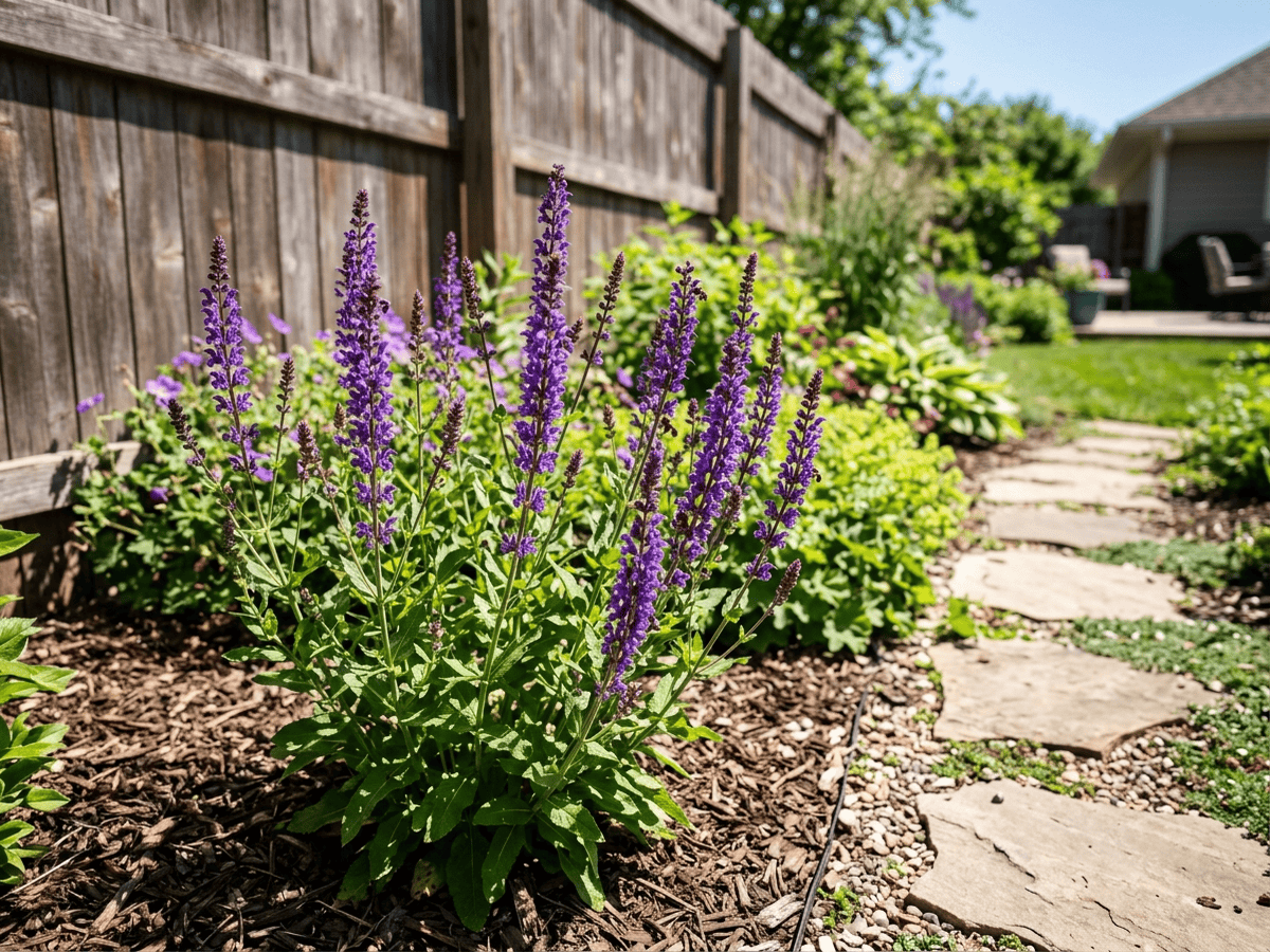 Meadow Sage in a garden setting