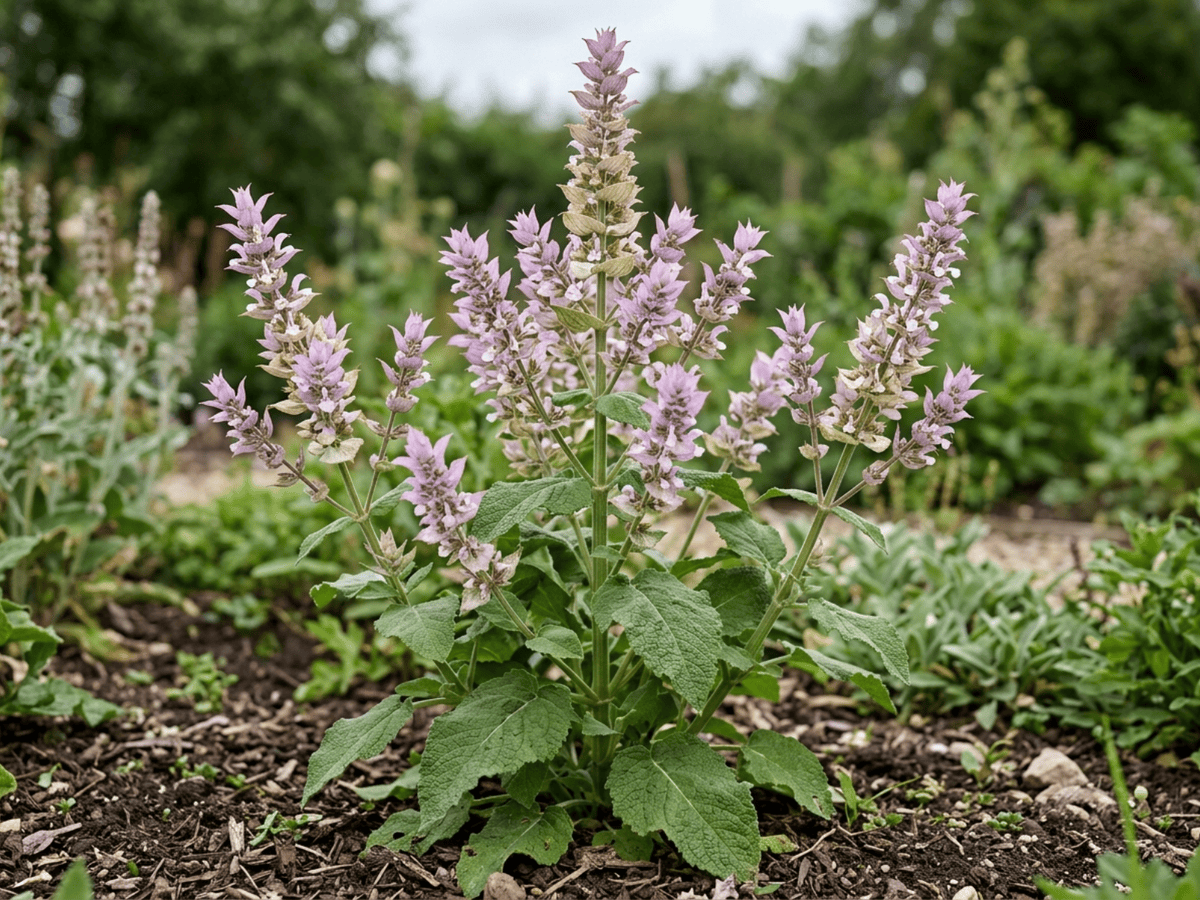 Clary (Salvia sclarea), whole plant