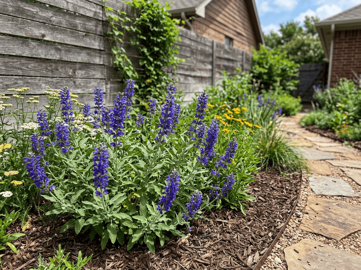 Salvia de Texas en un jardín