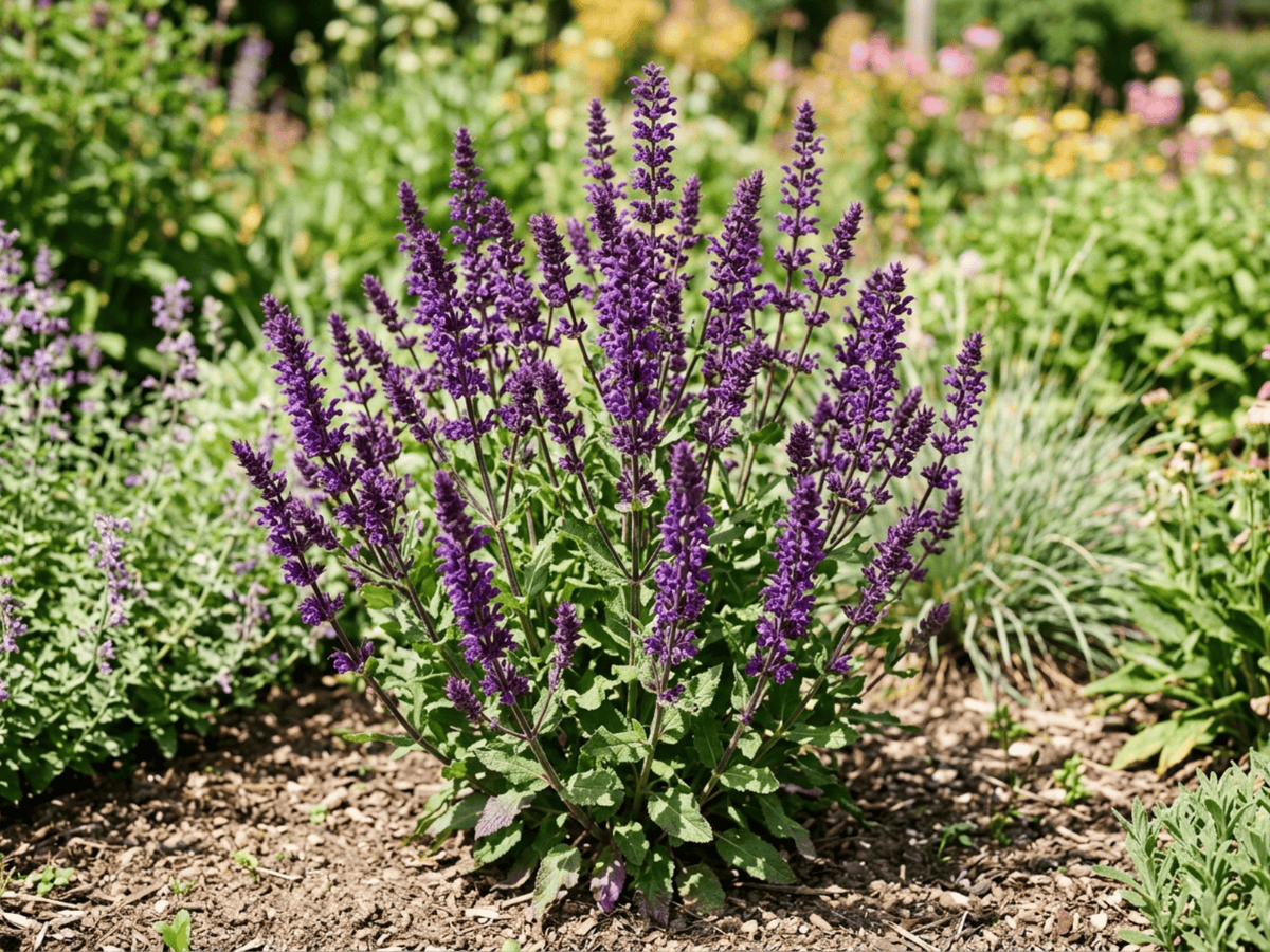 Salvia spuria (Salvia verticillata), pianta intera