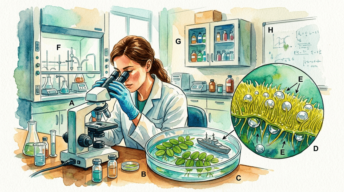 Scena storica illustrata per Erba pesce