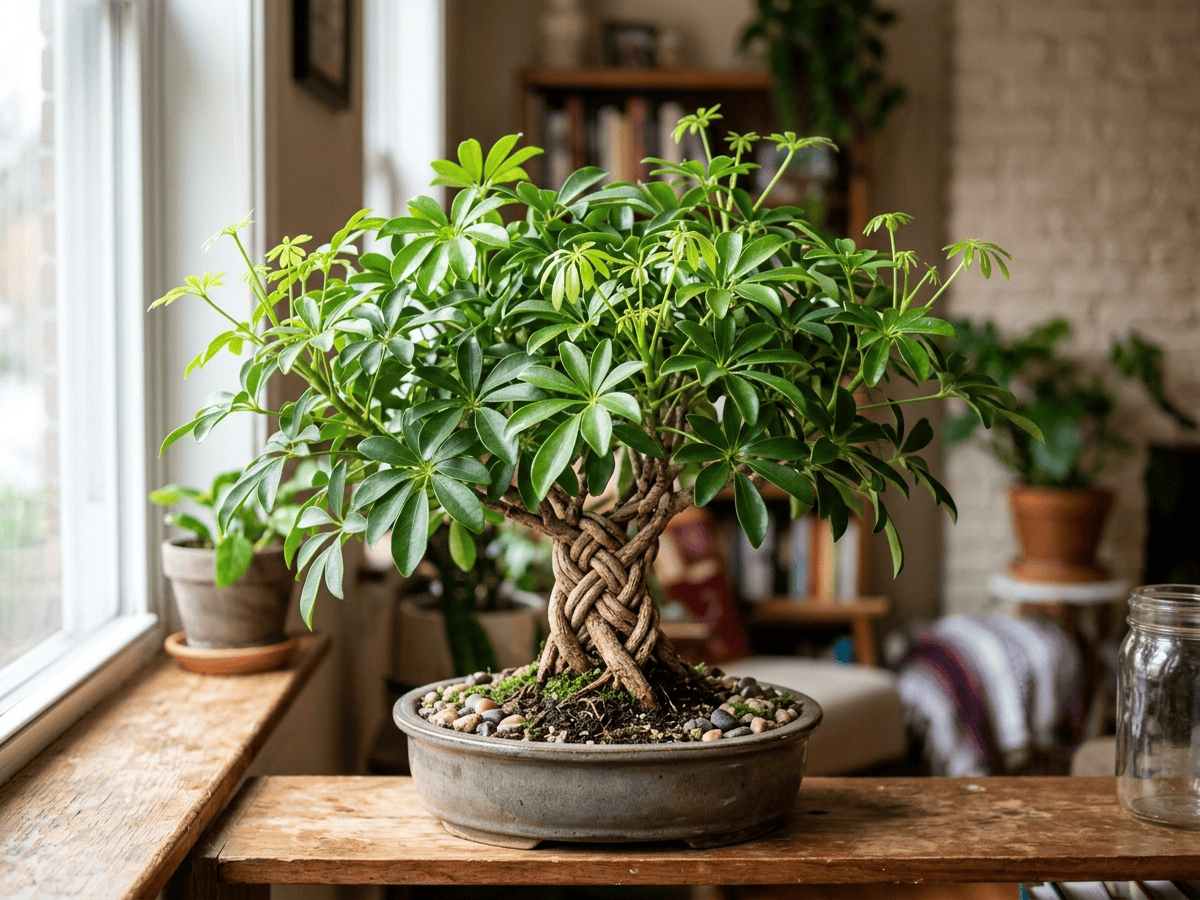 Miniature Umbrella Tree — seasonal appearance