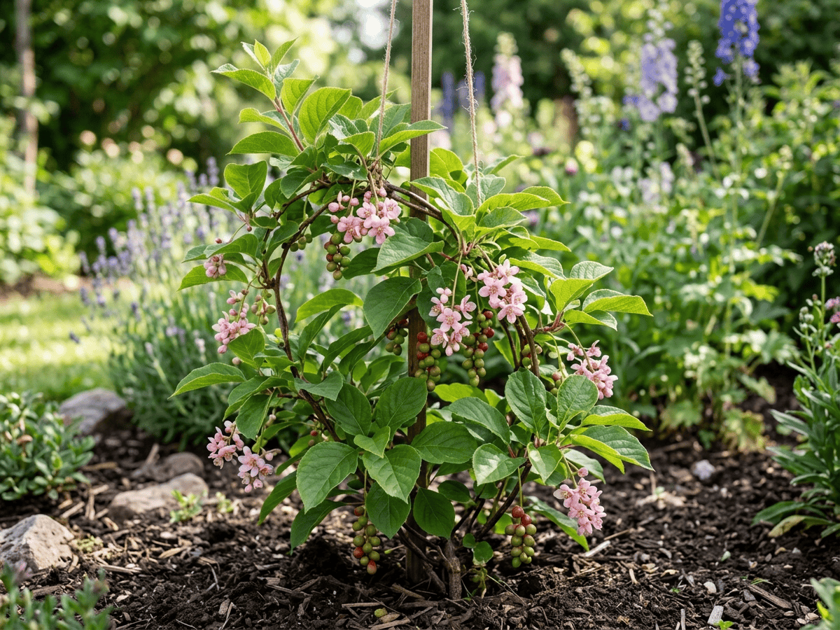 Chinese Magnolia-Vine (Schisandra chinensis), whole plant