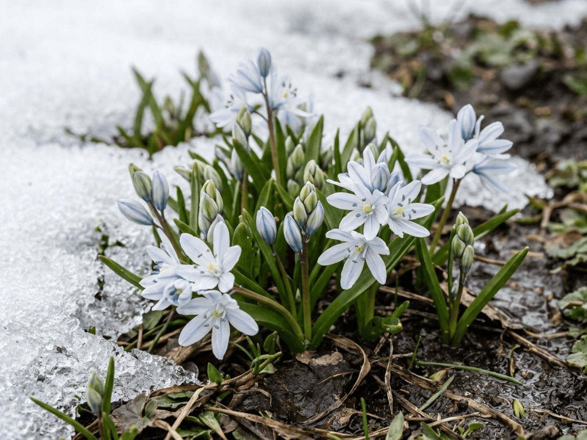 Mischtschenko-Blaustern — saisonales Erscheinungsbild