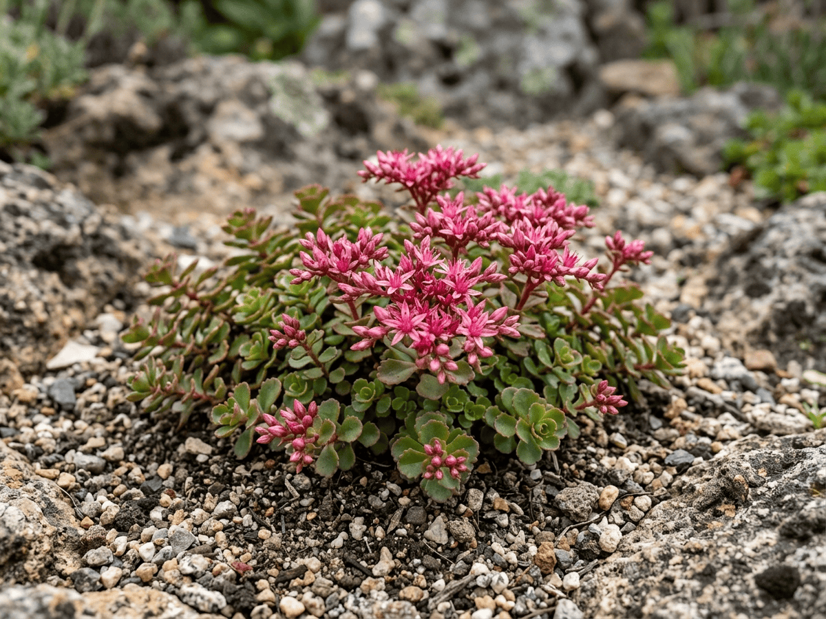 Caucasian Stonecrop (Sedum spurium), whole plant