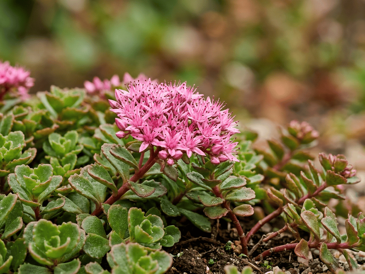 Caucasian Stonecrop — close-up of leaves and flowers