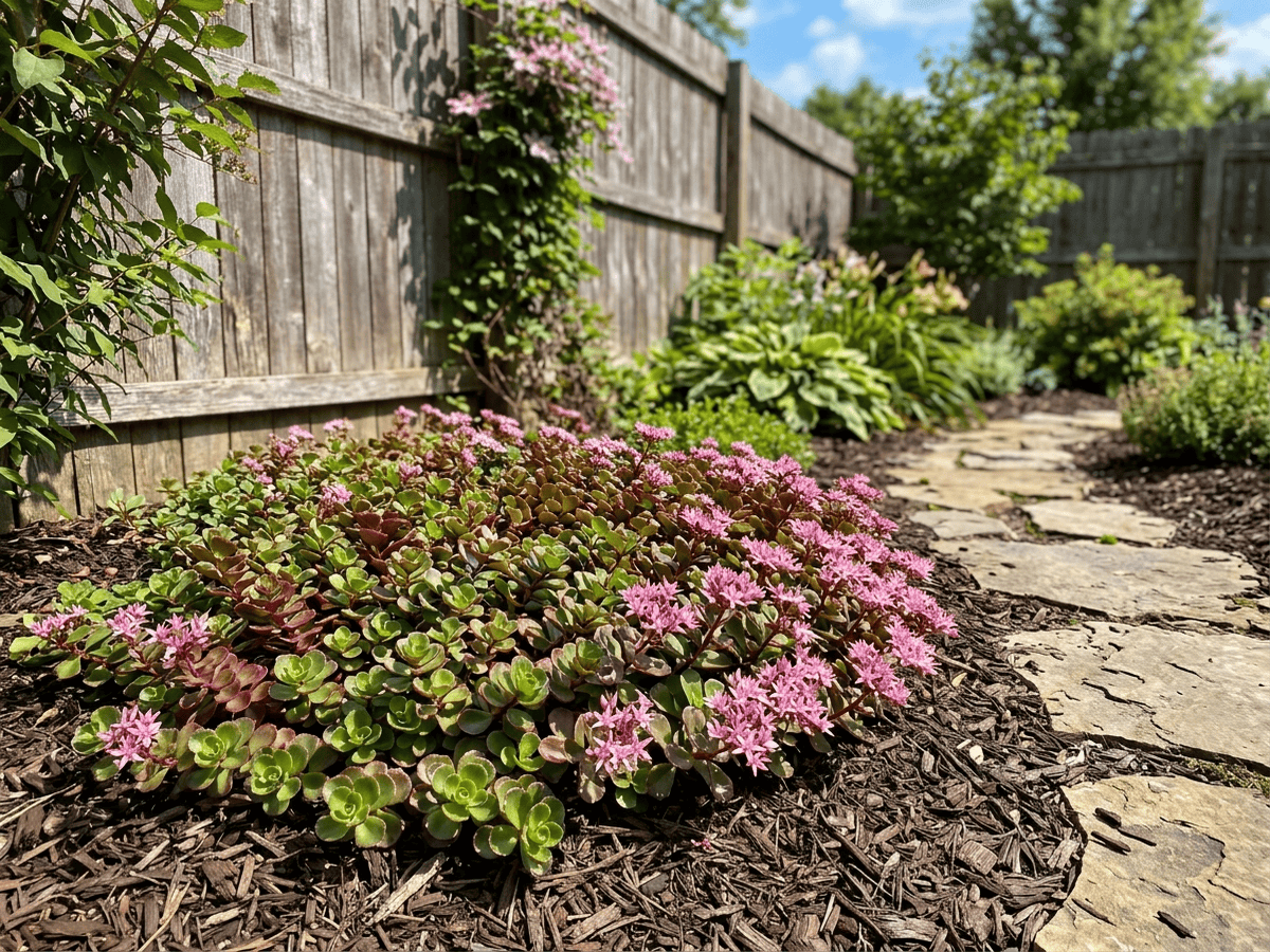Caucasian Stonecrop in a garden setting