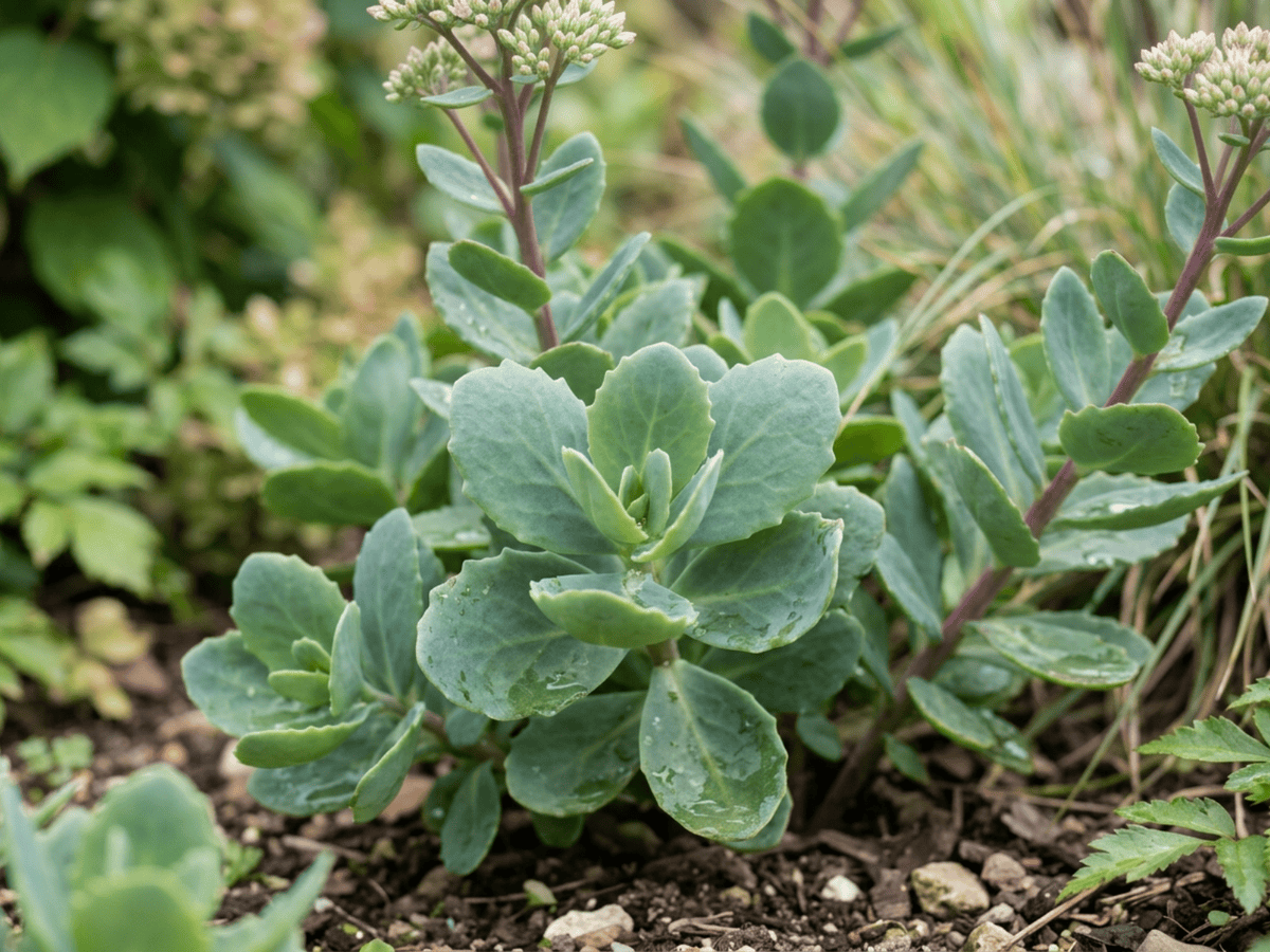 Great Stonecrop — close-up of leaves and flowers