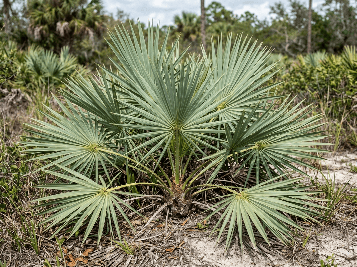 톱야자(Serenoa repens) 전체 모습