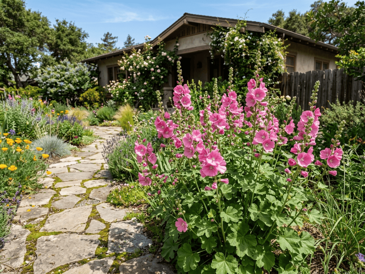 Malvenblütige Präriemalve im Garten