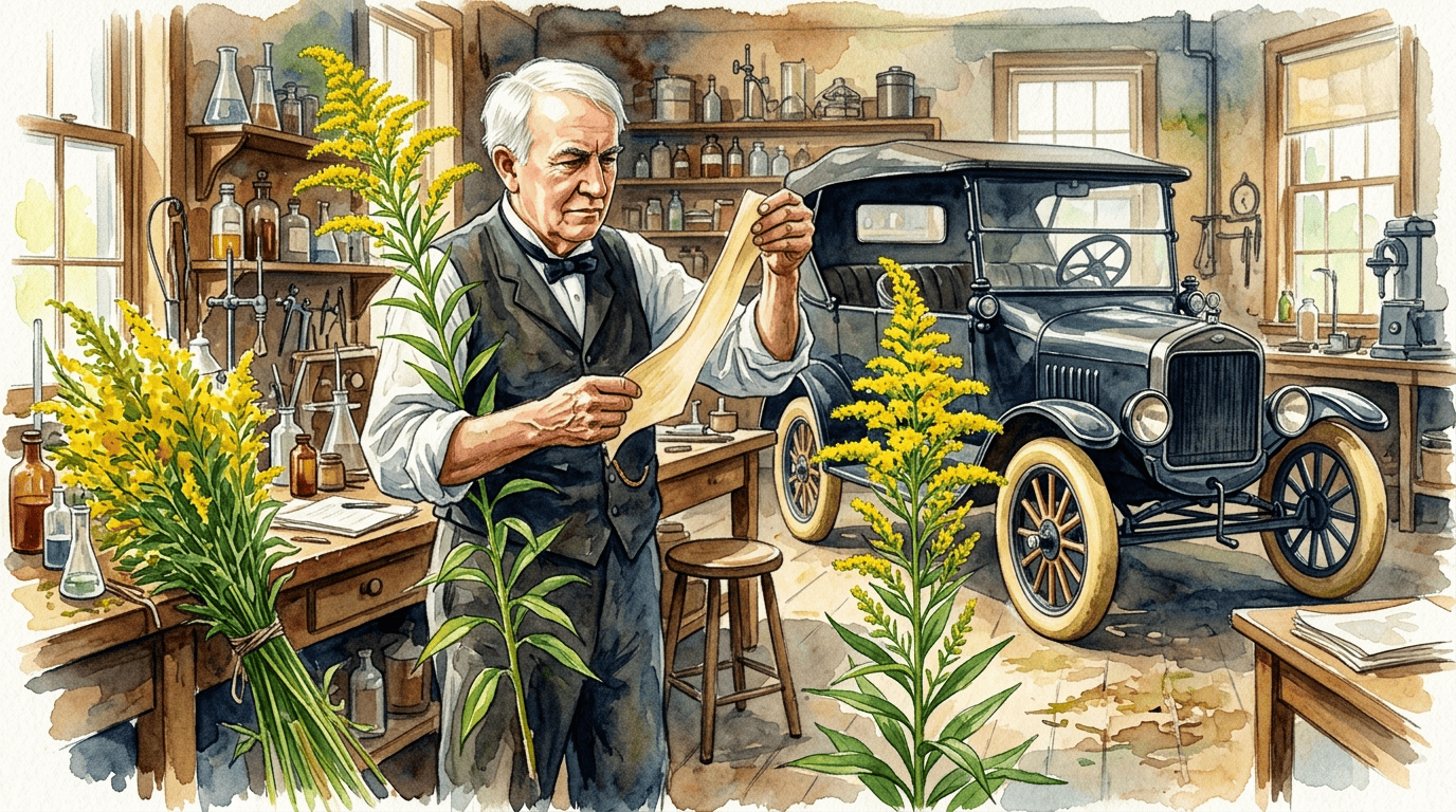 Escena histórica ilustrada de Vara de oro del Canadá