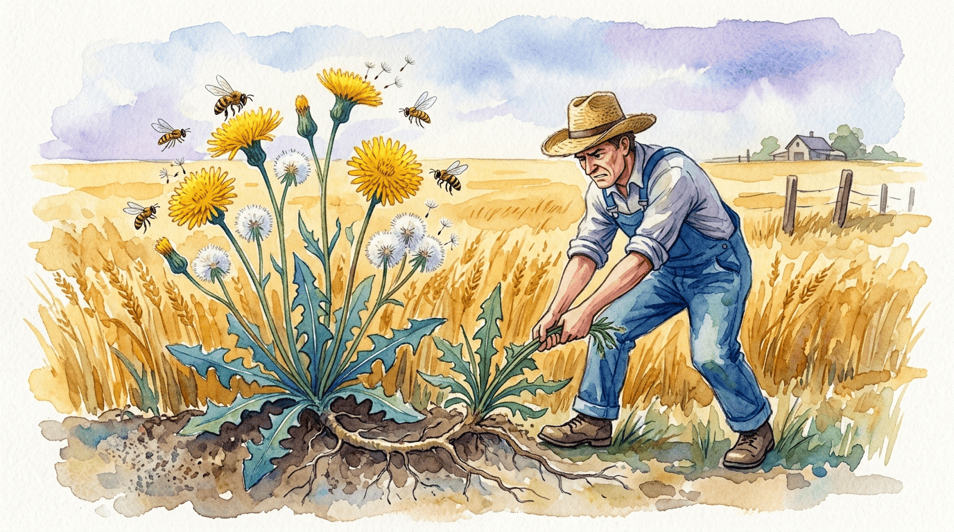 Illustrated historical scene for Perennial Sow Thistle