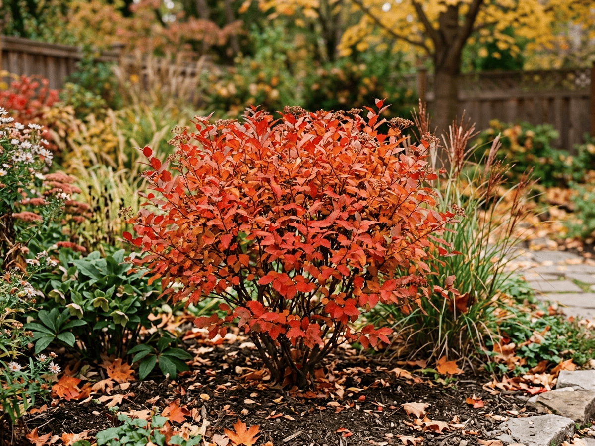 Spirée à feuilles de bouleau dans un jardin