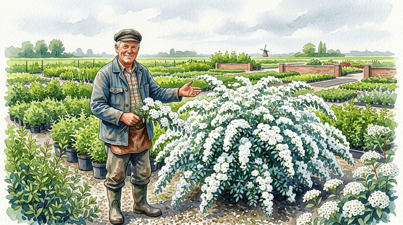 Scena storica illustrata per Spirea nipponica