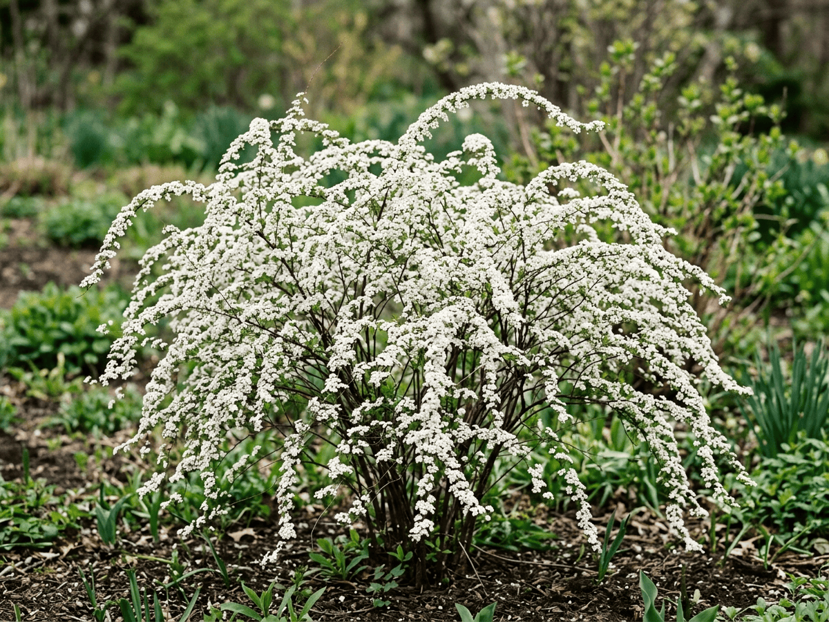 Thunberg's Meadowsweet (Spiraea thunbergii), whole plant