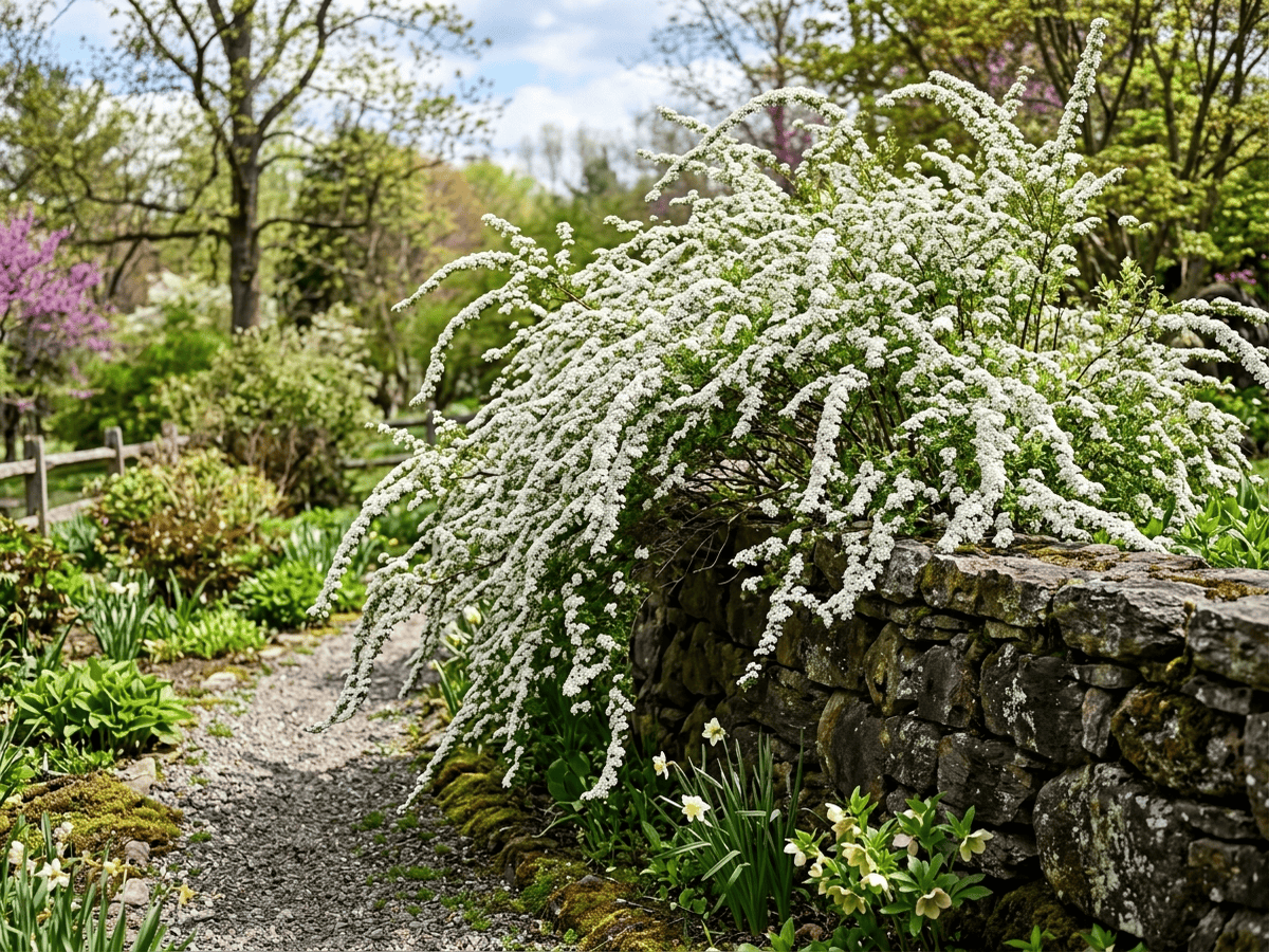 Thunberg's Meadowsweet in a garden setting
