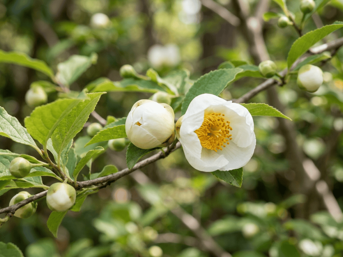 Stewartia alta — aspetto stagionale