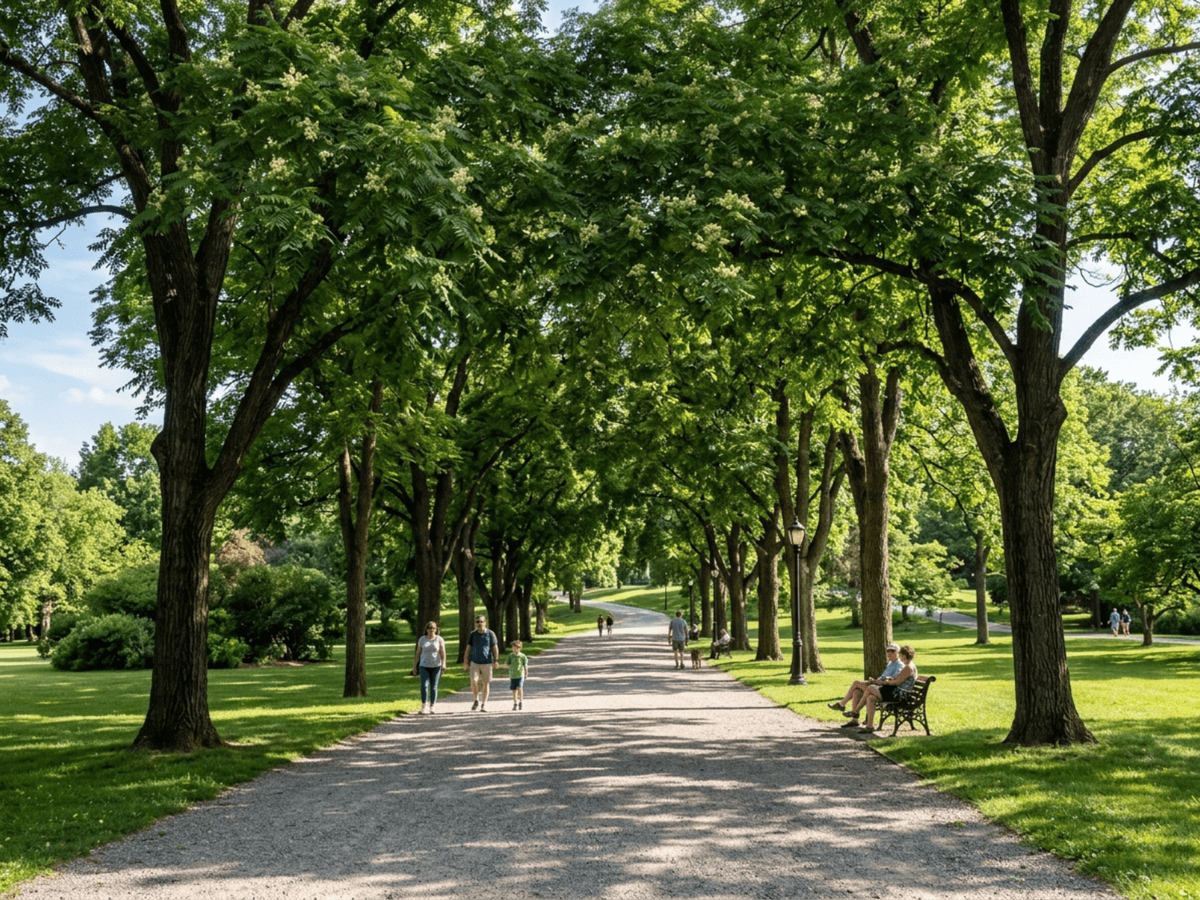 Sofora del Giappone in giardino