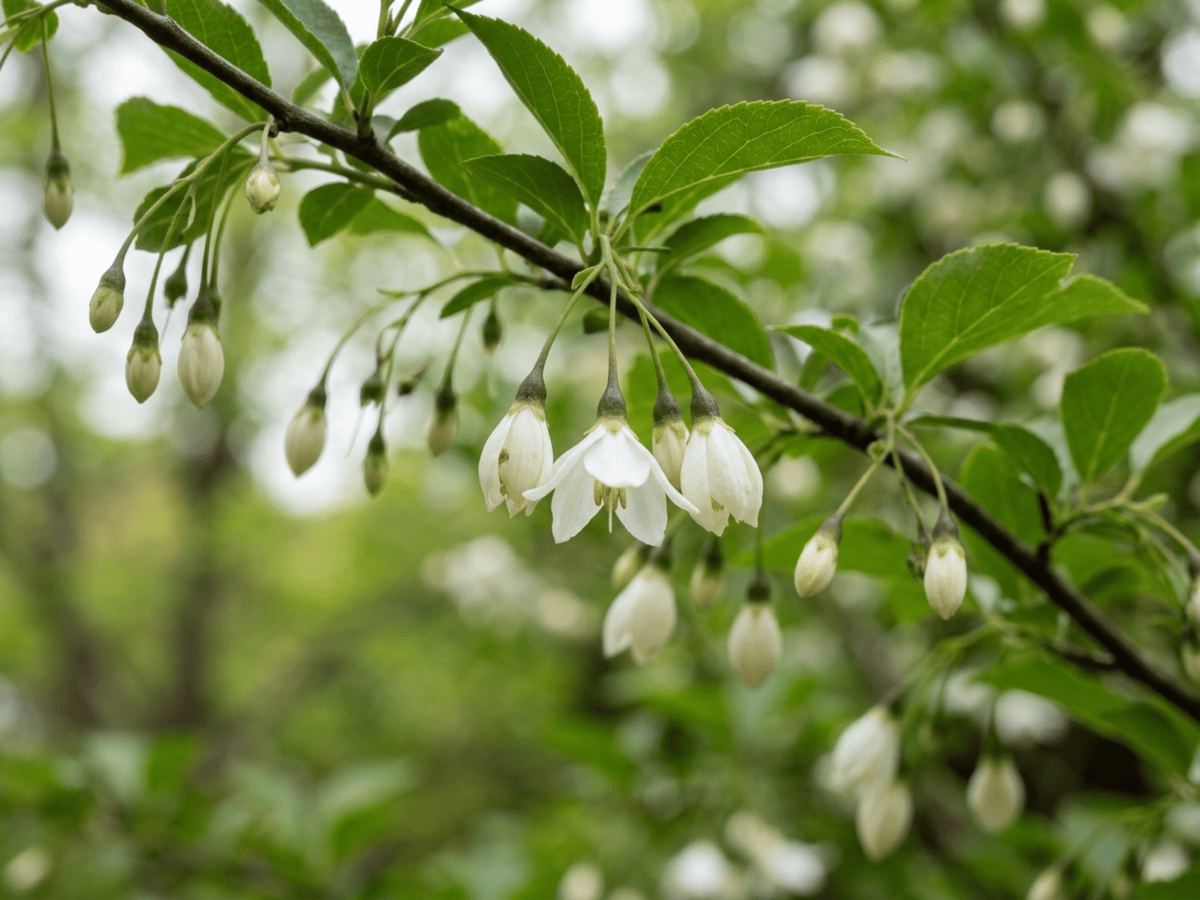 Japanese Snowbell — seasonal appearance