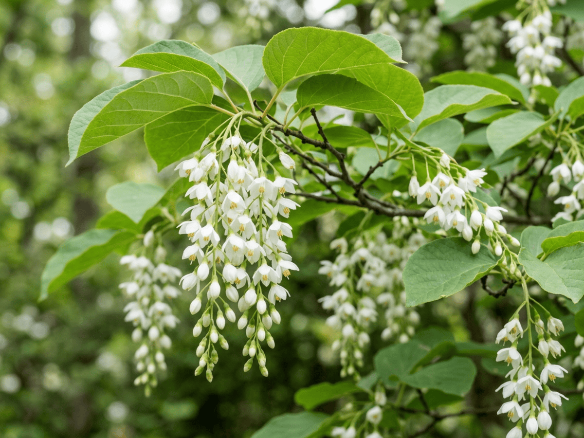Fragrant Snowbell — close-up of leaves and flowers