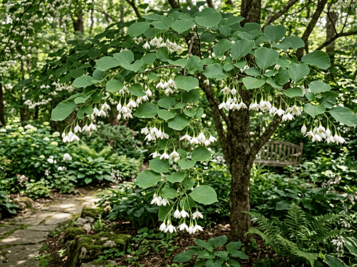 Fragrant Snowbell in a garden setting