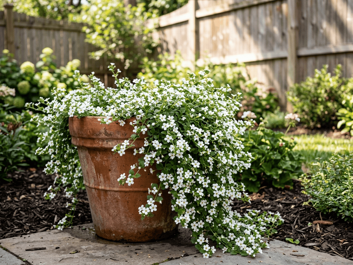 Bacopa ornemental dans un jardin