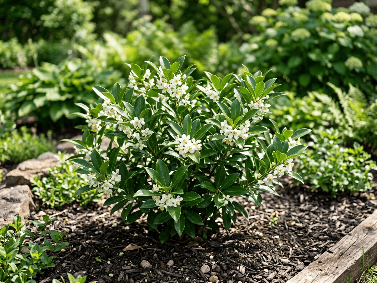 Ternstroemia giapponese (Ternstroemia gymnanthera), pianta intera