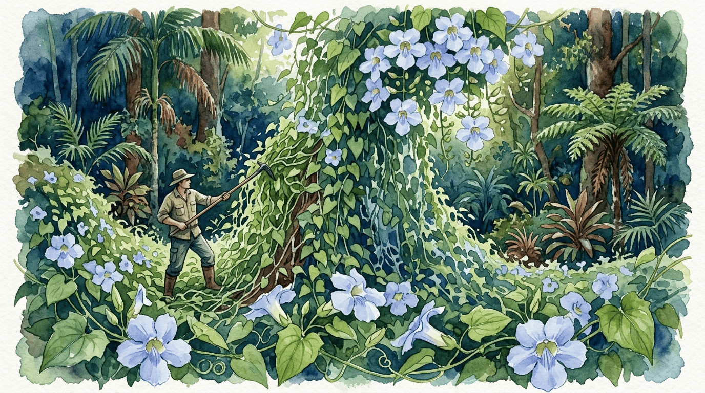 Scena storica illustrata per Susanna dagli occhi neri rampicante