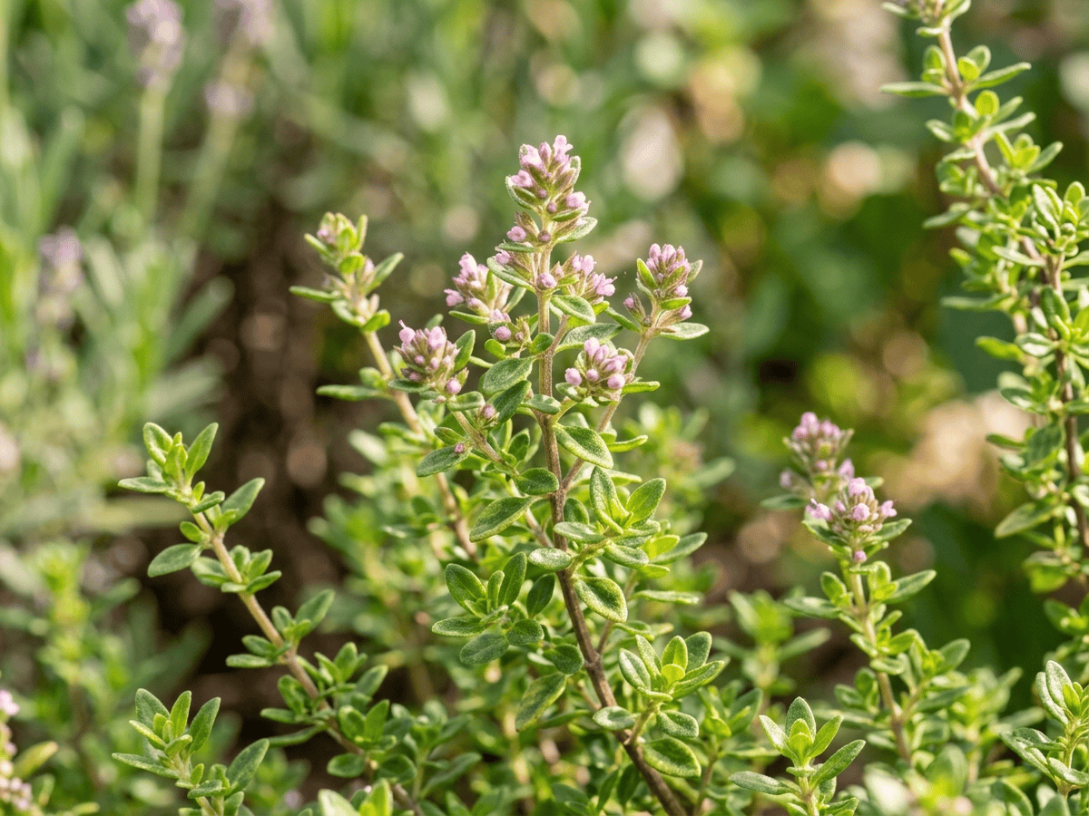Lemon Thyme — close-up of leaves and flowers