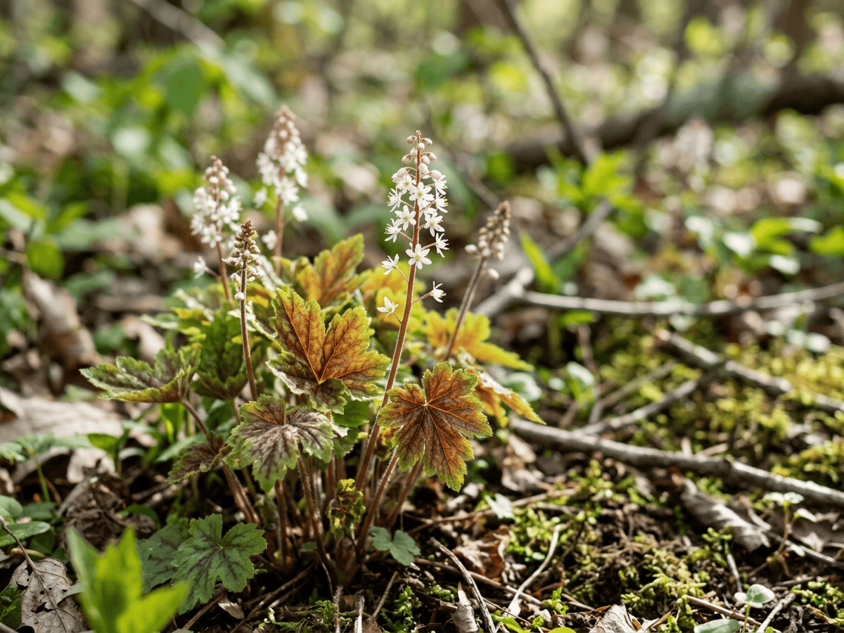 Heartleaf Foamflower — seasonal appearance