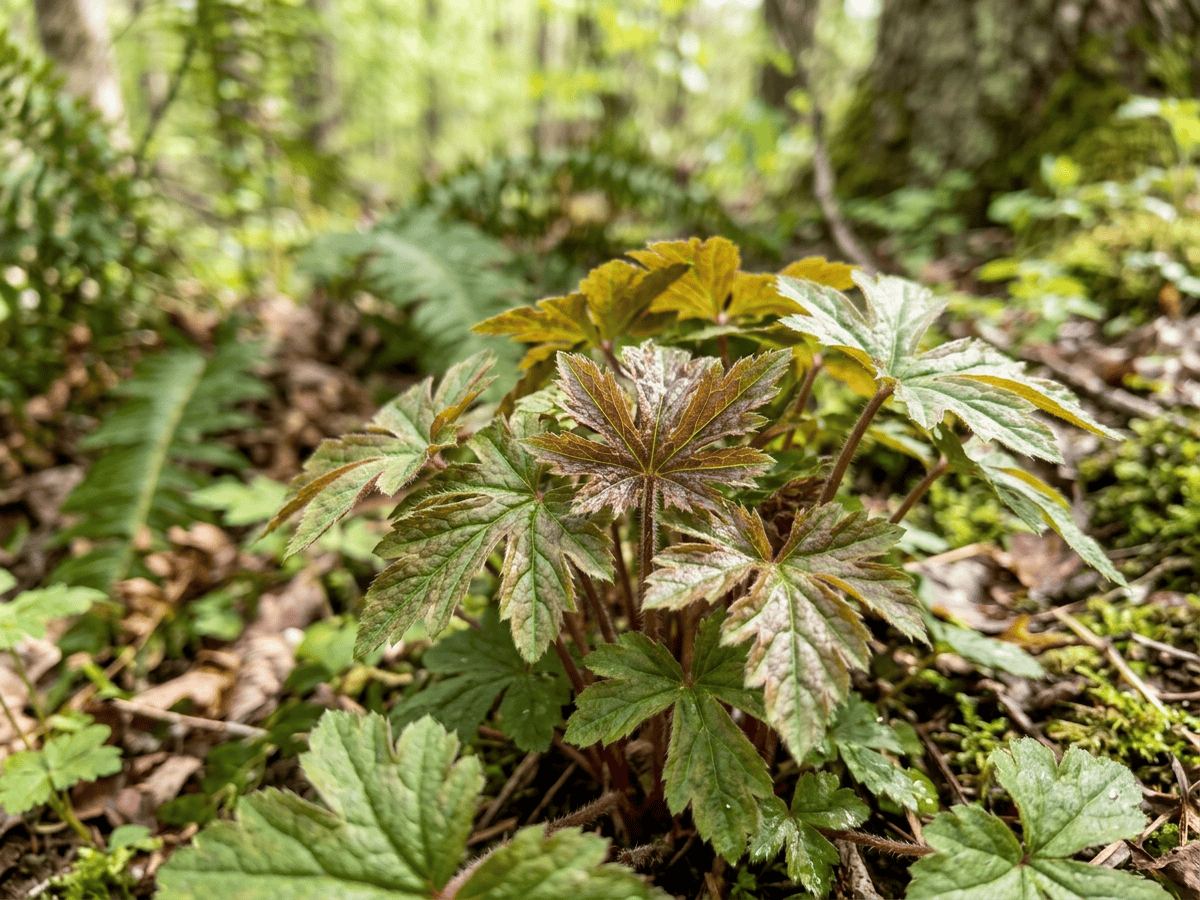 Dreiblättrige Schaumblüte — saisonales Erscheinungsbild