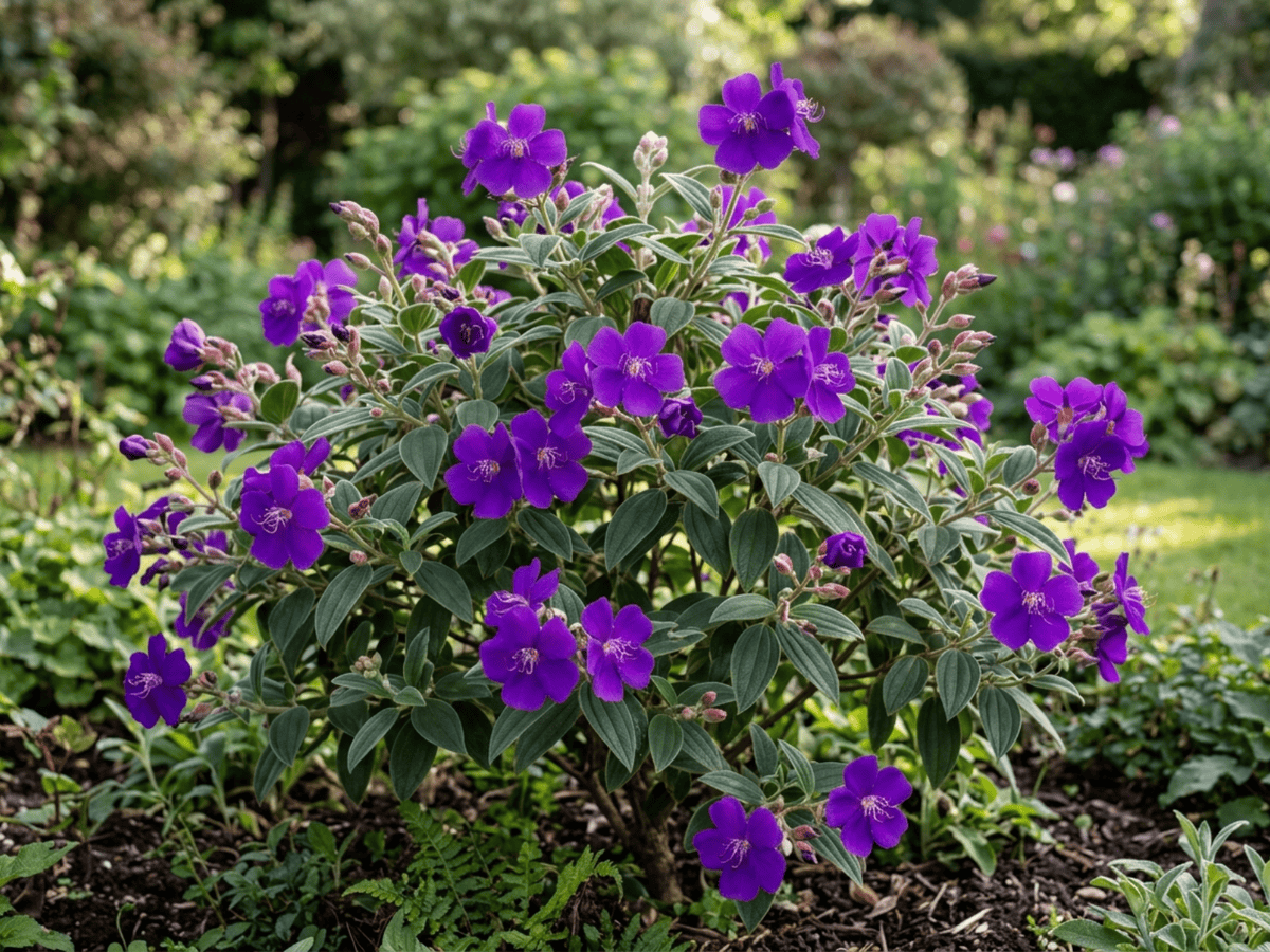 Tibouchina (Tibouchina urvilleana), pianta intera