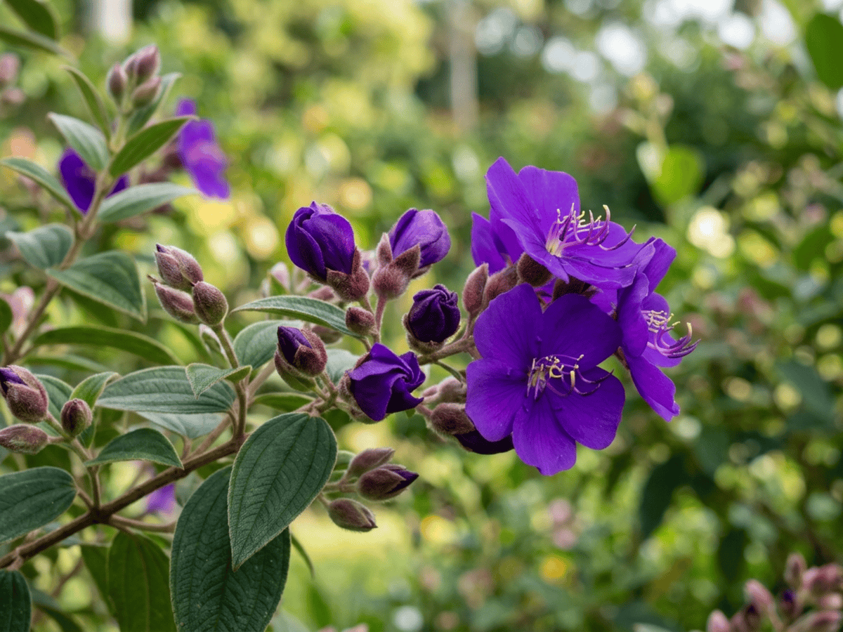 Tibouchina — aspetto stagionale