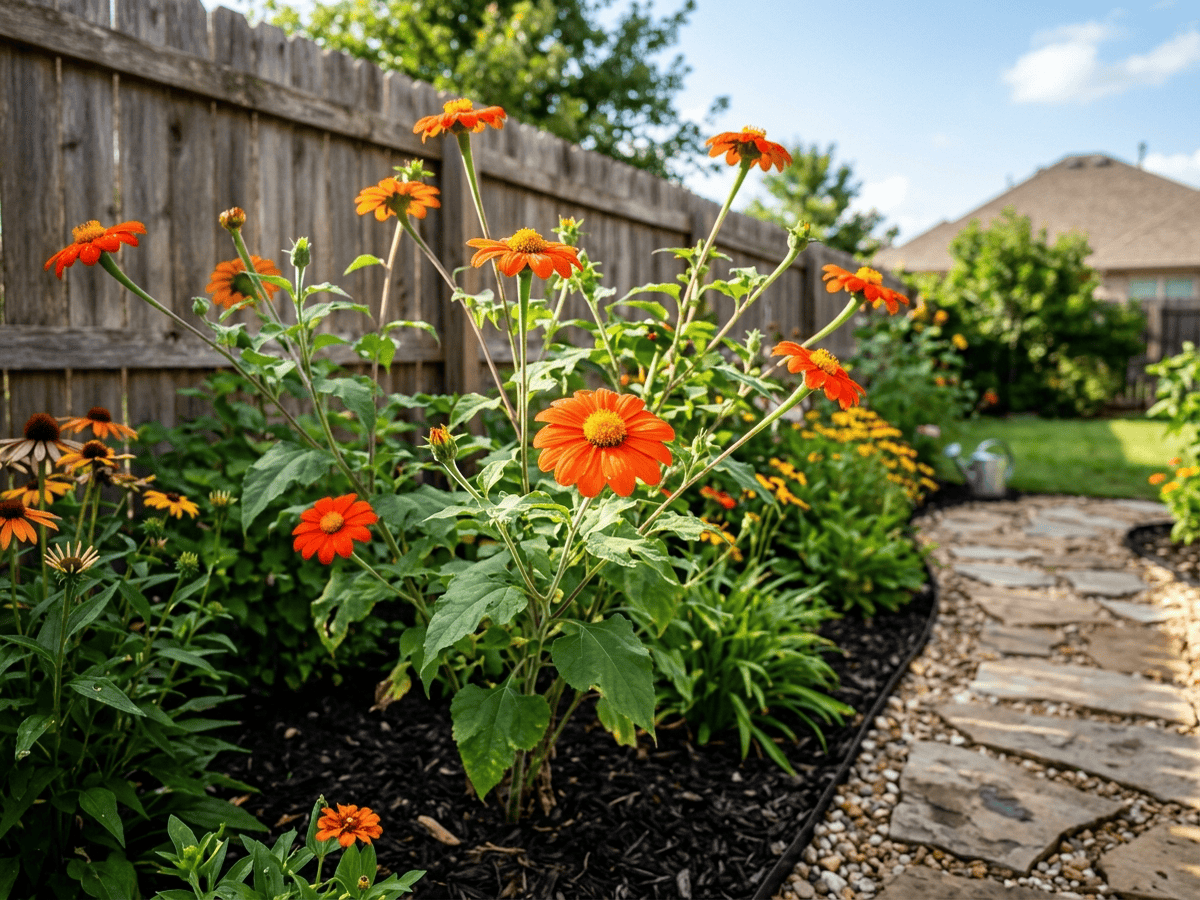 Mexikanische Sonnenblume im Garten