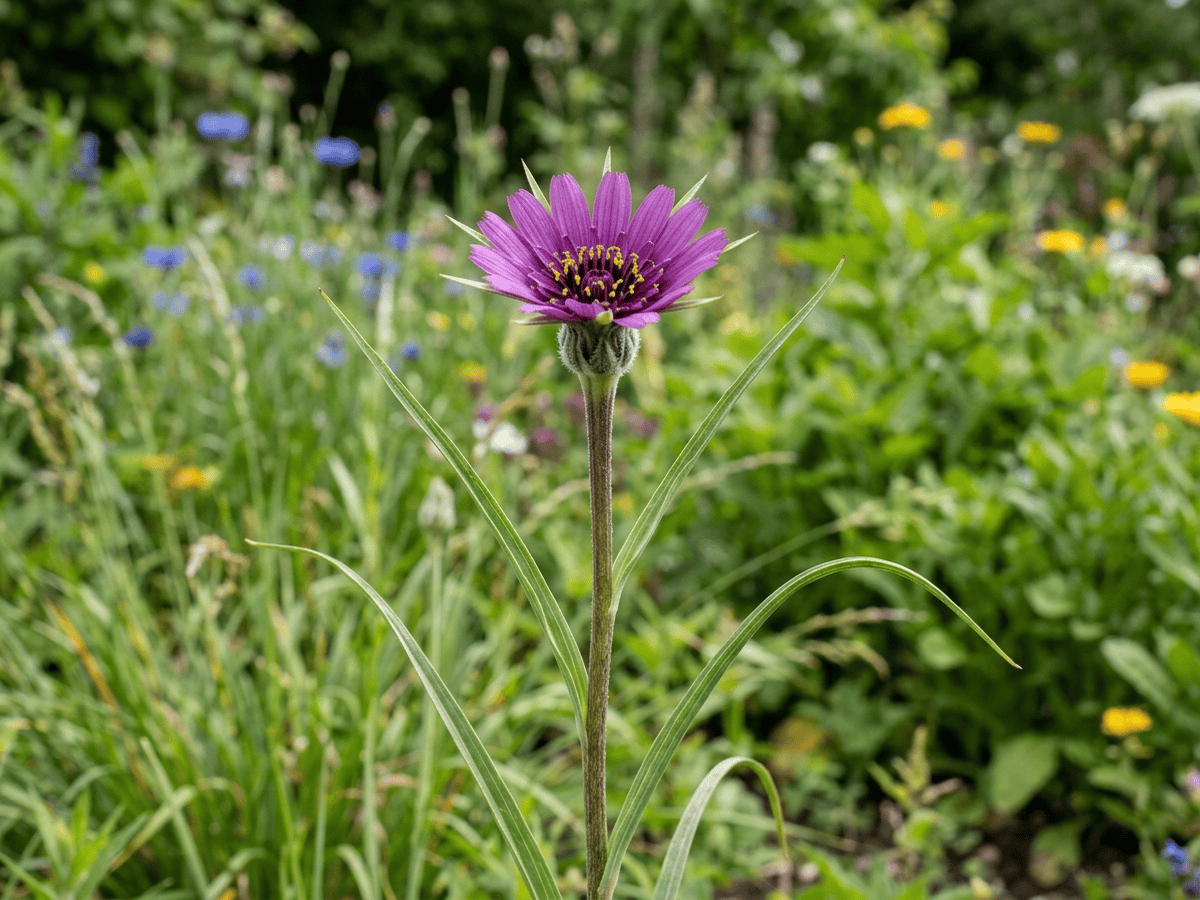 Purple Salsify (Tragopogon porrifolius), whole plant