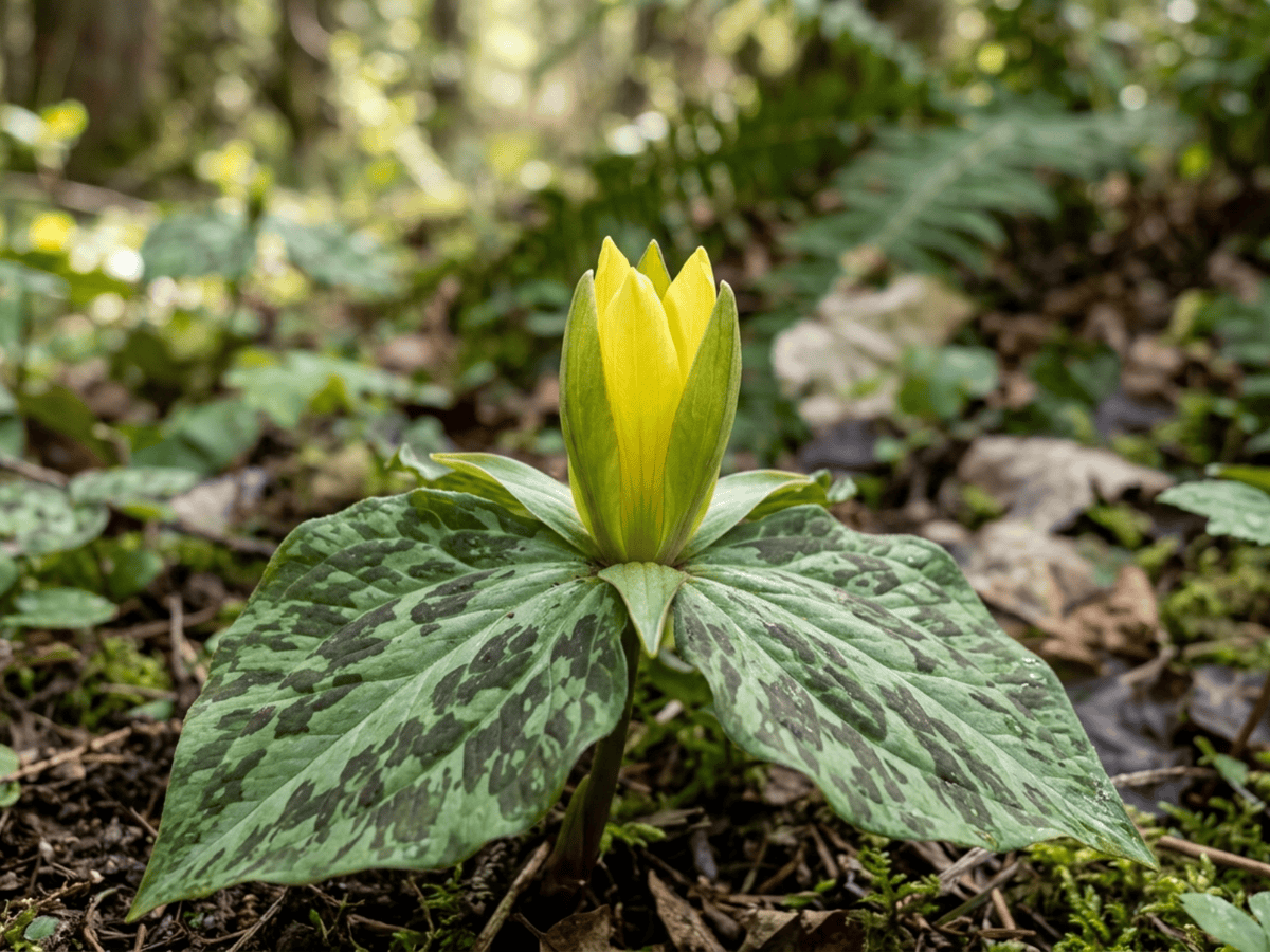 Trillium vàng — dáng vẻ theo mùa