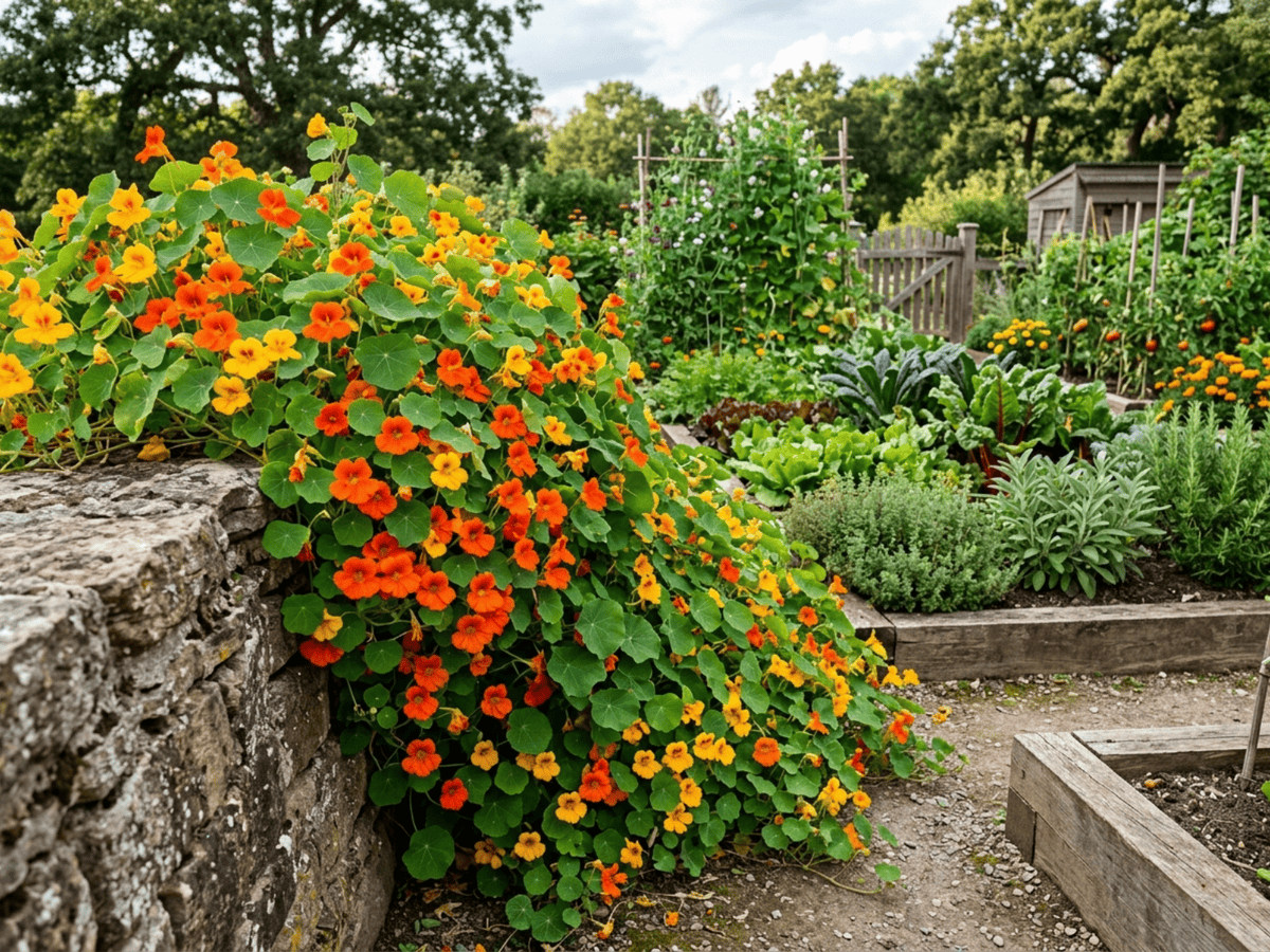 Garden Nasturtium in a garden setting