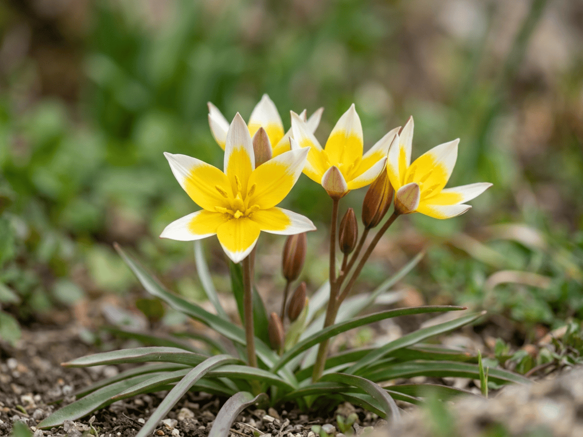 Late Tulip — close-up of leaves and flowers