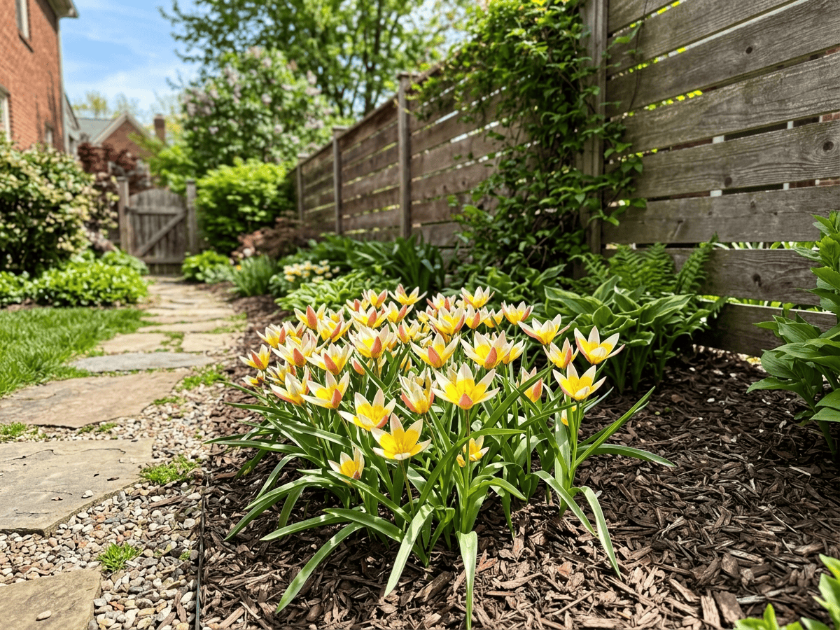 Late Tulip in a garden setting