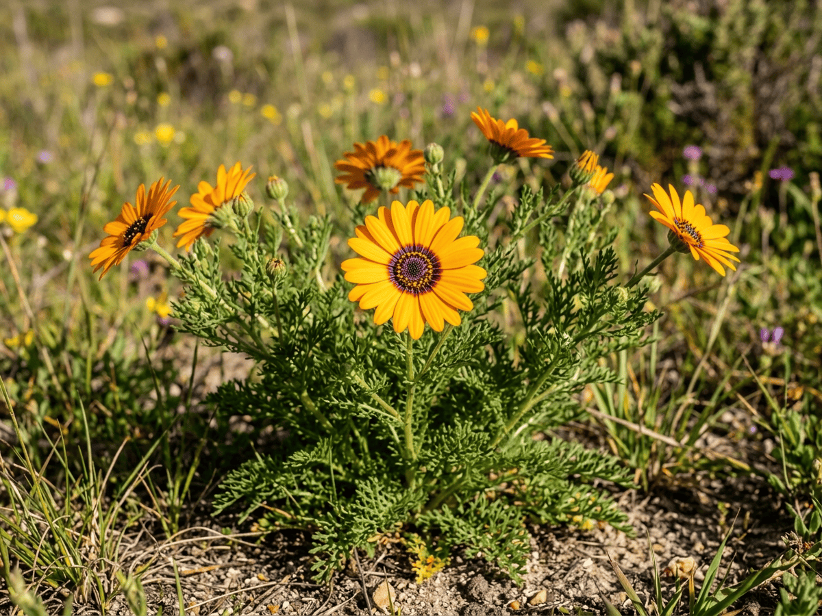 ursinia (Ursinia anthemoides), planta completa